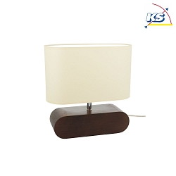 Lampe de table MARINNA E27 IP20 chrome, noisette