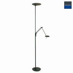 Steinhauer Floor lamp ZODIAC LED, 2 flames, with reading arm, black