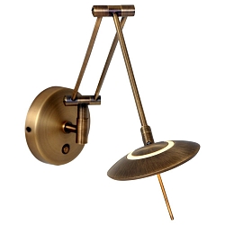 Steinhauer Wall luminaire ZODIAC LED, 1 flame, bronze
