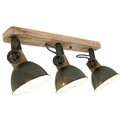 Mexlite Spot GEARWOOD, 3 flames, green