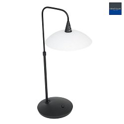 Lampe de table TALLERKEN avec prise de courant, rglable, avec variateur tactile G9 IP20, noir mat gradable