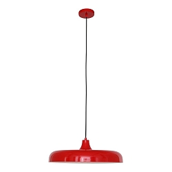 Luminaire � suspension KRISIP Bas, � 1 flamme, plat E27 IP20, rouge gradable