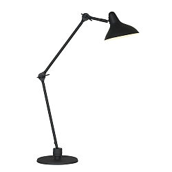 Lampe de table KASKET avec interrupteur, avec bras articul�, avec prise de courant E27 IP20, noir mat 