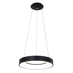 pendant luminaire RINGLEDE - Ø 48CM large, round, direct / indirect IP20, black matt dimmable