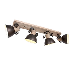 Mexlite Spot GEARWOOD, 4 flames, anthracite