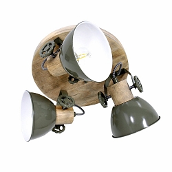 Mexlite Spot GEARWOOD, 3 flames, green