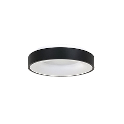Luminaire de plafond RINGLEDE - Ø 30CM petit, rond, direct / indirect IP20, noir mat gradable