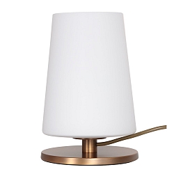 Lampe de table ANCILLA à 1 flamme, court, avec fonction de commutation, conique E27 IP20, bronze brossé gradable