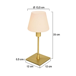 Lampe de table ANCILLA à 1 flamme, angulaire E14 IP20, laiton gradable