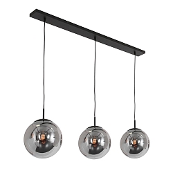 Luminaire � suspension BOLLIQUE 3 flammes, langue E27 IP20, noir mat gradable