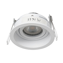 Lumière encastrée PÉLITE SPOT rond, rigide, reculer GU10 IP20, blanc mat gradable