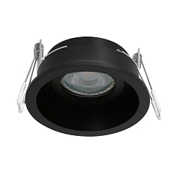 Lumière encastrée PÉLITE SPOT rond, rigide, reculer GU10 IP20, noir mat gradable