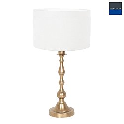 table lamp BASSISTE C E27 IP20, bronze, white