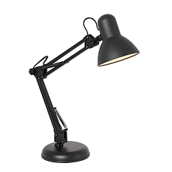 Lampe de table STUDY inclinable E27 IP20, noir 