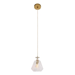 Luminaire à suspension GRAZIOGLASS ?18cm E27 IP20, laiton