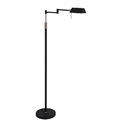Lampadaire KARL avec bras articul�, r�glable, avec variateur tactile IP20, noir mat gradable