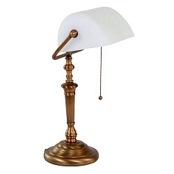 Lampe de table ANCILLA � 1 flamme E27 IP20, bronze, blanche gradable