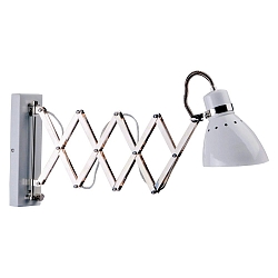 Luminaire mural SPRING langue, avec interrupteur, avec prise de courant, r�glable E27 IP20, blanc mat gradable