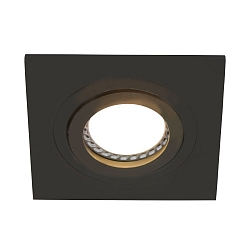 Lumi�re encastr�e P�LITE SPOT pivotant, carr� GU10 IP20, noir mat gradable