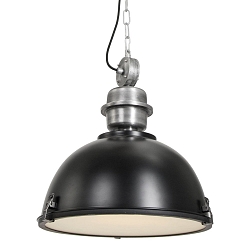 Luminaire � suspension BIKKEL - � 42CM � 1 flamme, m�dium E27 IP20, marron, tachet� gradable