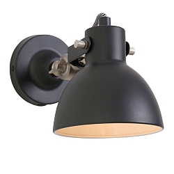 Luminaire mural CERA avec interrupteur, avec prise de courant, r�glable E27 IP20, noir mat gradable