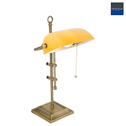 table lamp ANCILLA long, adjustable, with pull switch chain E27 IP20, brushed bronze 