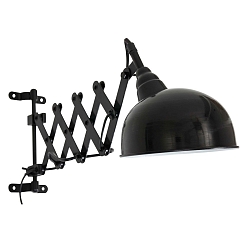 Luminaire mural YORKSHIRE à 1 flamme, avec interrupteur, avec prise de courant, réglable E27 IP20, noir mat 