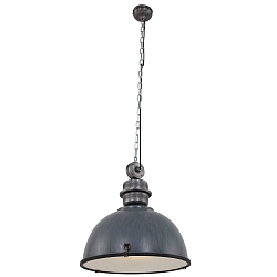 Luminaire � suspension BIKKEL - � 52CM � 1 flamme, grand E27 IP20, gris b�ton gradable
