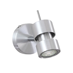 Spot NATASJA à 1 flamme, Dim-To-Warm, réglable GU10 IP20, acier brossé gradable