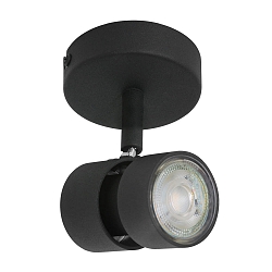 Spot NATASJA à 1 flamme, Dim-To-Warm, réglable GU10 IP20, acier brossé gradable