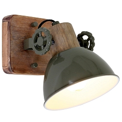 Luminaire de plafond GEARWOOD � 1 flamme, r�glable E27 IP20, vert, scintillant gradable