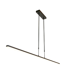 Luminaire � suspension ZELENA / 155CM haut bas, CCT Switch, r�glable, avec variateur tactile IP20, noir mat gradable