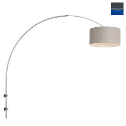 wall luminaire SPARKLED LIGHT cylindrical, with shade, adjustable E27 IP20, steel brushed 