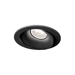 Plafonnier encastré RONY 1.0 à 1 flamme IP20, noir gradable