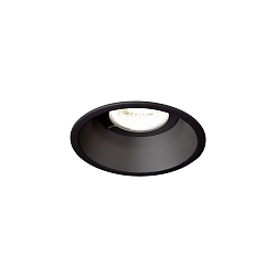 Downlight DEEP IP44 1.0 rond, reculer, avec ressorts � lames GU10 IP44, noir  gradable