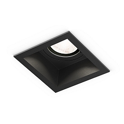 Plafonnier encastr� PLANO � 1 flamme GU10 IP44, noir  gradable
