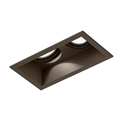 Projecteur encastr� PLANO 2.0 - LED � 2 flammes, pivotant � la cardan, avec ressorts � pince IP20, bronze gradable