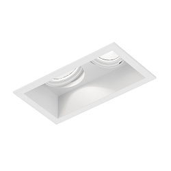 Projecteur encastr� PLANO 2.0 - LED � 2 flammes, pivotant � la cardan, avec ressorts � pince IP20, mat