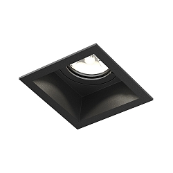 Projecteur encastr� PLANO IP44 1.0 - LED � 1 flamme, rigide, avec ressorts � pince IP44 / IP20, mat, noir profond gradable