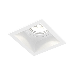 Projecteur encastr� PLANO IP44 1.0 - LED � 1 flamme, rigide, avec ressorts � pince IP44 / IP20, mat, blanc trafic gradable