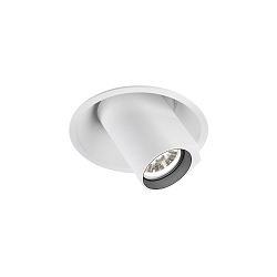 Luminaire de plafond BLIEK ROUND 1.0 - LED avec ressorts � lames, pivotant � la cardan, montage semi-enfoui IP20, mat