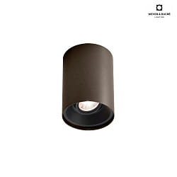 LED Ceiling luminaire SOLID 1.0, 10W 2700K, CRi >90, rotatable/swivelling, dimmable, bronze black