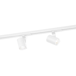 1-Projecteur monophas� SQUBE ON TRACK 1.0 - PAR16 avec adaptateur, pivotant � la cardan GU10 IP20, mat, blanc trafic gradable