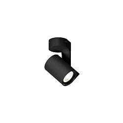 Applique et plafonnier SQUBE ON BASE � 1 flamme, pivotant GU10 IP20, noir  gradable