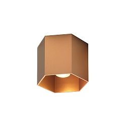 Downlight HEXO 1.0 - PAR16 � 1 flamme, angulaire, sans r�flecteur GU10 IP20, cuivre gradable