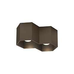 Downlight HEXO 2.0 - PAR16 � 2 flammes, angulaire, sans r�flecteur GU10 IP20, bronze gradable