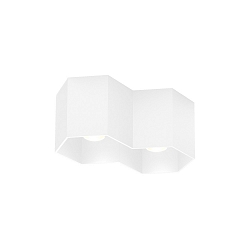 Downlight HEXO 2.0 - PAR16 � 2 flammes, angulaire, sans r�flecteur GU10 IP20, mat, blanc trafic gradable