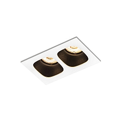 Downlight PIRRO 2.0 à 2 flammes IP20, noir gradable