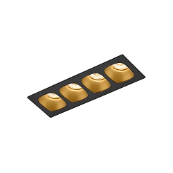 Downlight PIRRO 4.0 4 flammes IP20, noir gradable