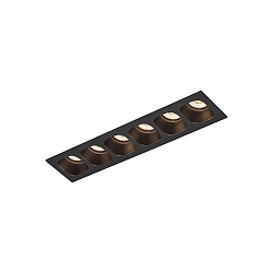 Downlight PIRRO 6.0 6 flammes IP20, noir gradable
